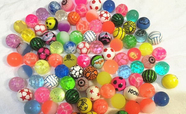 free shipping 27mm mixed bouncing ball rubber bounce ball toys gift Funny Toys