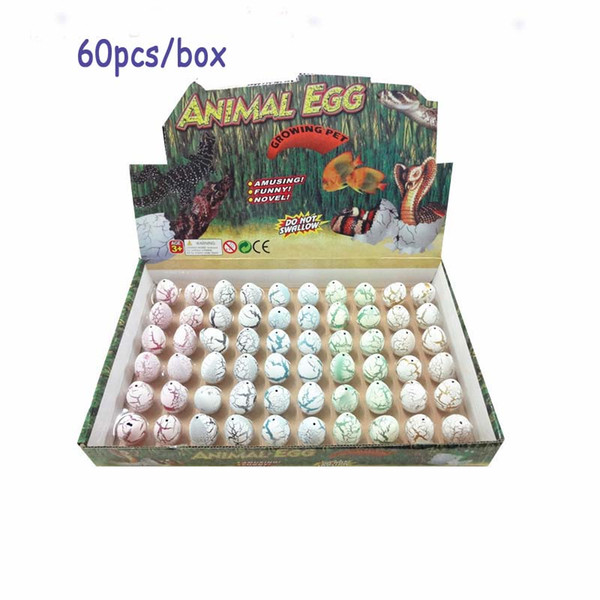 wholesale low price 60pcs dinosaur egg water hatching growing dinosaur eggs expansion cracks magic cute children kids toy creative funny