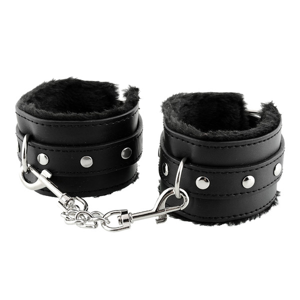 Wholesale-Soft Black PU Leather  Restraints Costume Restraint Bondage Play Adult Toys