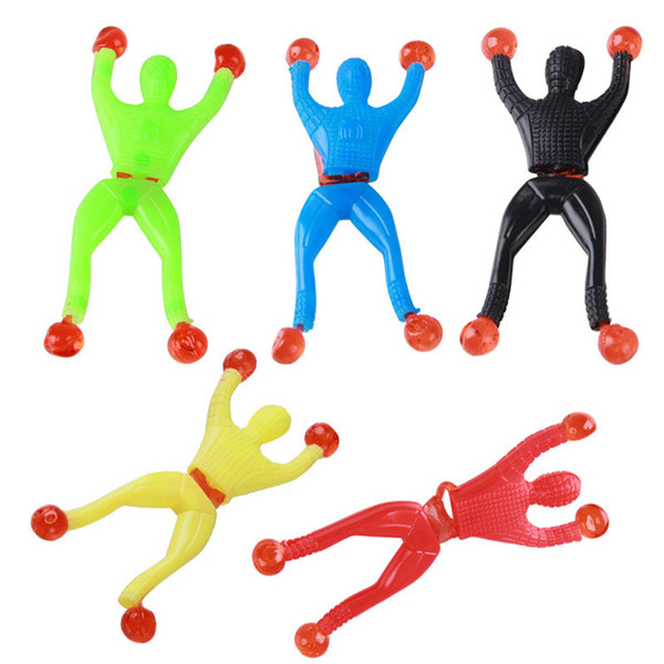 Climbing People Superman Spiderman Climbing Wall Sticky Children's Climbing Amazing Spider man Toys