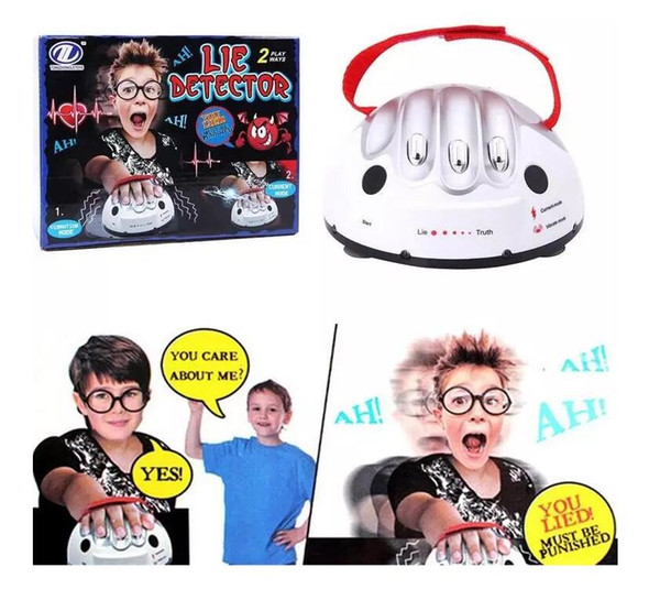 Polygraph Shocking Liar Micro Electric Shock Lie Detector Truth Game Toy High Low Shock Setting Indicate Fact or Porky CCA6528 1pcs