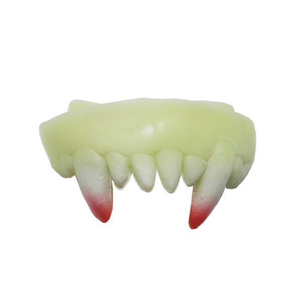 Perfect Instant Simulation Fluorescence False Tooth Comfortable Fit Flex Upper Tooth Hallowmas Spoof Decoration Dress Up Toys