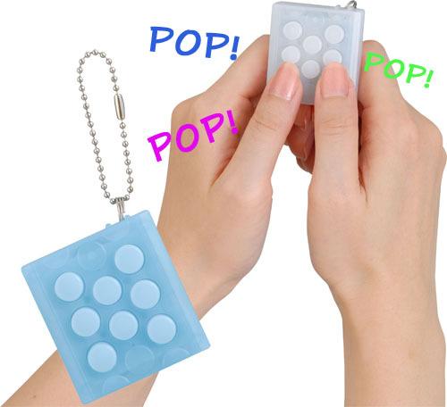 Wholesale Mugen Puchi Puchi Speaker Key chain Puti Puti bubble wrap keyring Vent Decompress Electric Press funny air pop bag speaker gadgets