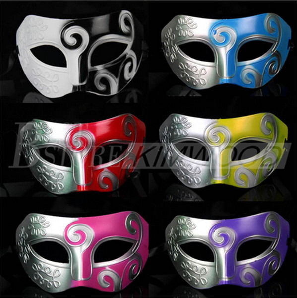 Men's Masquerade Mask Fancy Dress Masks Masquerade Masks Plastic Half Face Mask Optional Multi-color DHL 