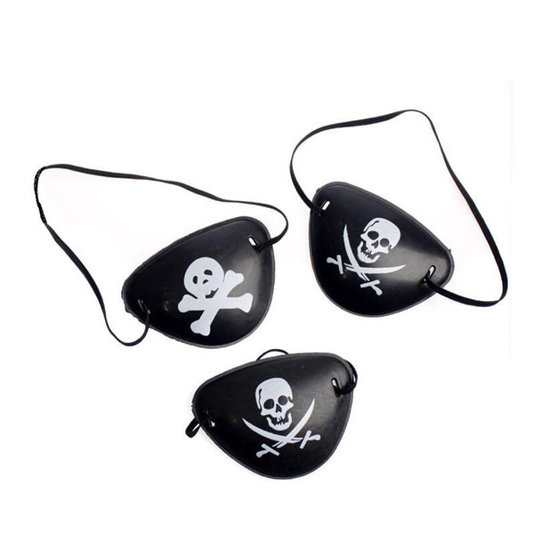 Christmas Halloween Costume Kids Toy Pirate Eye Patch Mask Blindage Eyeshade Fancy Costume 2 Patterns Pirate One-eye Patch