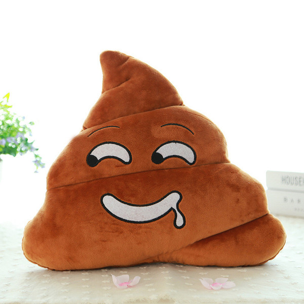 Wholesale-20cm 4 Types Cute Mini excrement Emoji Funny Pillow Doll Toy Throw Pillow Amusing emotion Tricky Poo Cushion kids gift