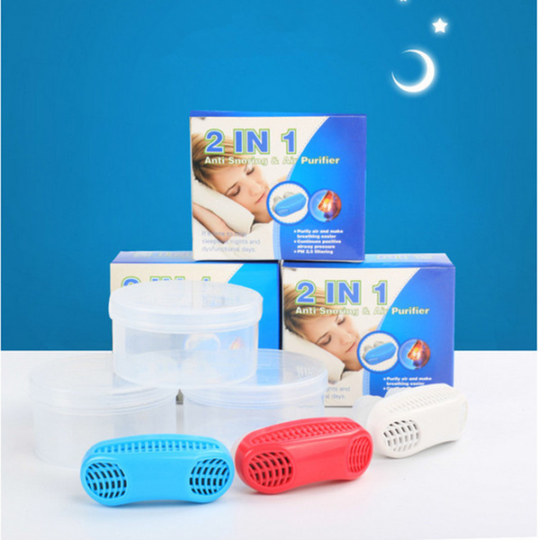 2019 Anti Snore Apnea Kit Mouthpiece 2in1 Anti Snoring & Air Purifier Snoring Stopper Stop Snoring Solution with Retail Box Funny Toy B2143