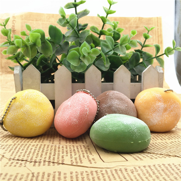 Wholesale-1Pc Cake Design Wagashi Daifuku Mochi Stress Squishy Scented Stretchy Ball