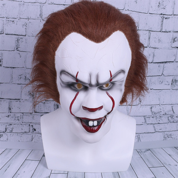 2017 Movie Stephen King's It Cosplay Mask Penny wise Clown Helmet Halloween and Christmas Party Mask Props