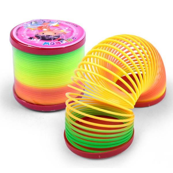 Funny Colorful Rainbow Plastic Magic Slinky Children Classic Development Toy