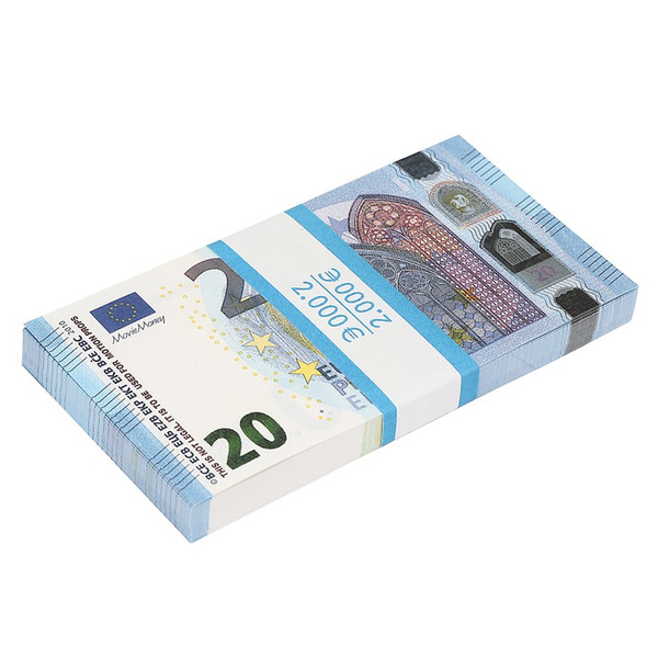 China Wholesale 20 euro notes Realistic Motion Picture Money Full Print 2 Sided for Kids, Students, Movie