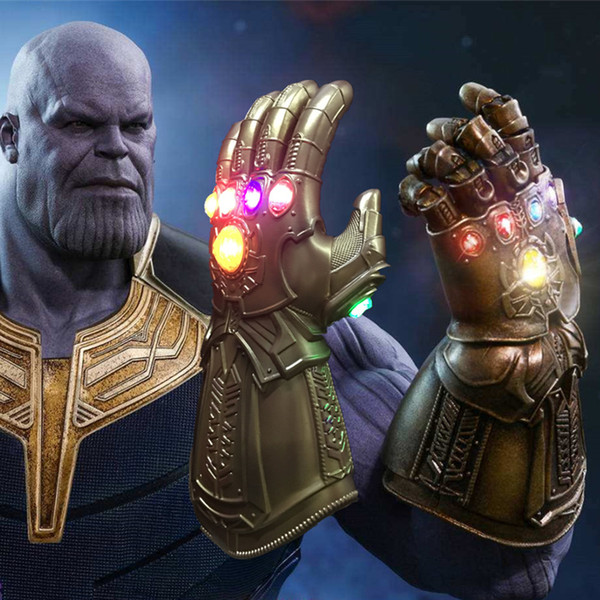 2018 Movie Avengers 3 Infinity War LED Infinity Gauntlet Thanos LED Gloves Halloween Party Cosplay Props New