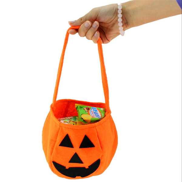 Halloween Pumpkin Bags Hallowmas Sacks Gift Bags Drawstring Candy Bag Tricks Or Halloween Party Favor