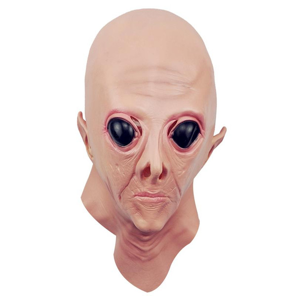 Realistic Spooky Halloween Latex Big-eyed Aliens Masks Terror Scary Cosplay Dress Props Costume for Haunted House Parties