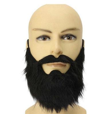 Halloween Ball Props Fake Beard Beard Black Man Funny Fleece Old Man Character COS Long Hair