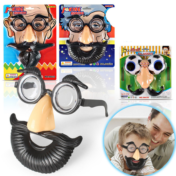 EMS Funny mask Halloween beard glasses Big Nose + Glasses + Mustache Costume Partyjh Glasses Set H166