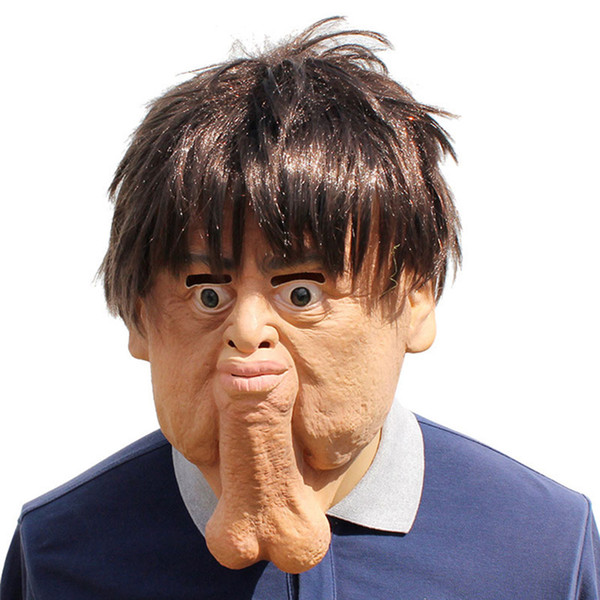 Horror Monster Mask Novelty Penis Shape Human Face For Halloween Decoration Cosplay Party Scary Props