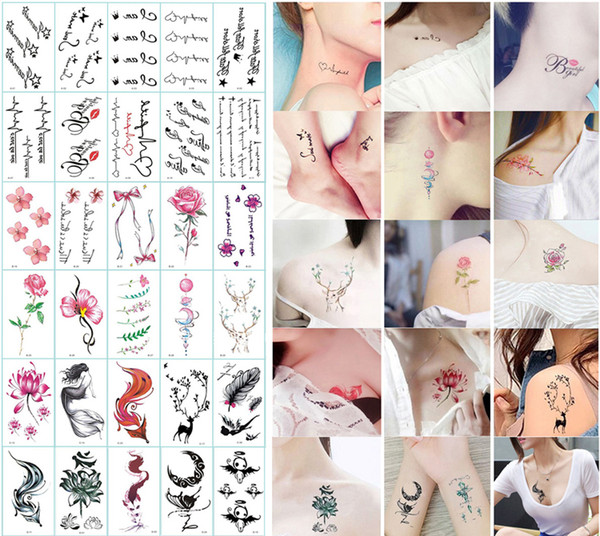 210 Styles Tattoo Stickers Waterproof Body Art Temporary Tattoos Stickers Women Men Jewelry Gifts Health Beauty Product A-685