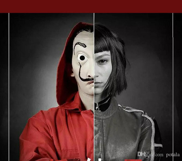 Cosplay Party Mask La Casa De Papel Face Mask Salvador Dali Costume Movie Mask Realistic Halloween Supplies Decor Props Xmas New Year Gifts