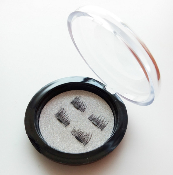 6design 4Pcs/2Pairs Full Strip 3D Magnetic False Eyelashes Handmade Thick Long Cosmetic Eye Lashes Extension Tools