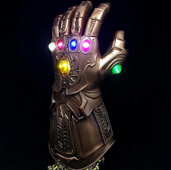 2018 Infinity Gauntlet Thanos Gloves Movie Avengers 3 Infinity War LED Infinity Gauntlet Thanos LED Gloves Halloween Party Cosplay Props 1pc