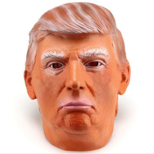 Donald Trump Full Head Costume Party Masks Halloween Celebrity Latex Masquerade Carnival Mask Bar Theme Halloween Party Decoration Props