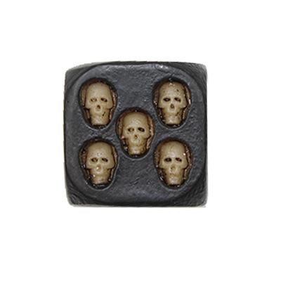 Sugar Skull Dice for Halloween Gift Ideas Resin Skull Dice 5pcs in Set Halloween Supplies for Family Fun Club Games Halloween