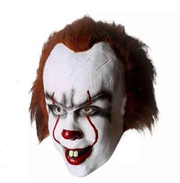 2017 New Halloween mask TOY Pennywise Costume It The Movie By Stephen King it Scary Clown Mask Men's Cosplay Prop