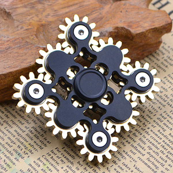 Newest Nine Teeth Linkage Fidget Spinner EDC Hand Spinner Fidget Toy Decompression Anxiety Finger Toys 9 Gear DHL Free
