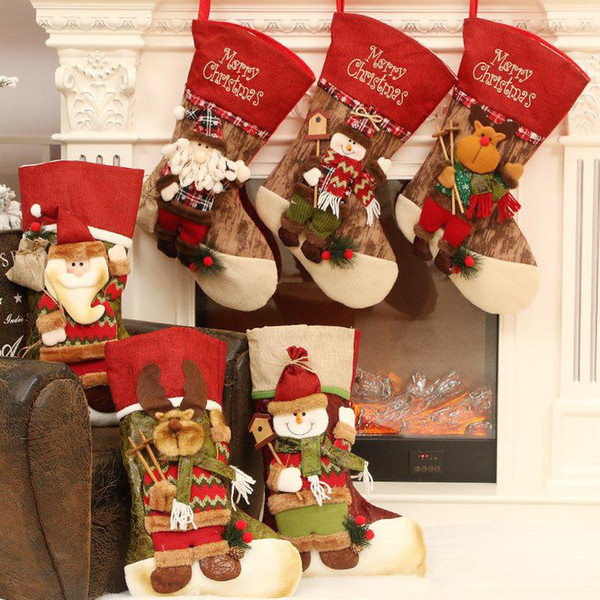 Christmas socks, gift bags, Christmas decorations, sacks, Christmas stockings, gifts, candy socks DHL