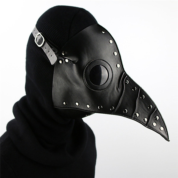 plague doctor mask Beak Mask Long Nose Cosplay Fancy plague Gothic Retro Rock Leather Halloween beak Mask PY
