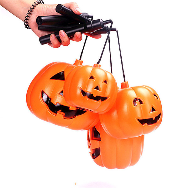 Halloween Led Light Up Lantern Kids Toys Flashing Pumpkin Halloween Party Prop Light-emitting Lantern Decoration Supplies Wholesale 20Pcs
