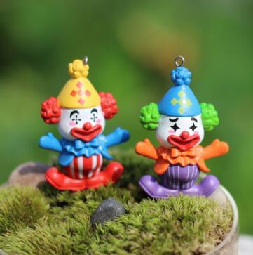 Free DHL Clown Cartoon Figurines Toy DIY Insects Terrarium Micro Landscape DIY Garden Succulents Terrarium Home Tree Decorations