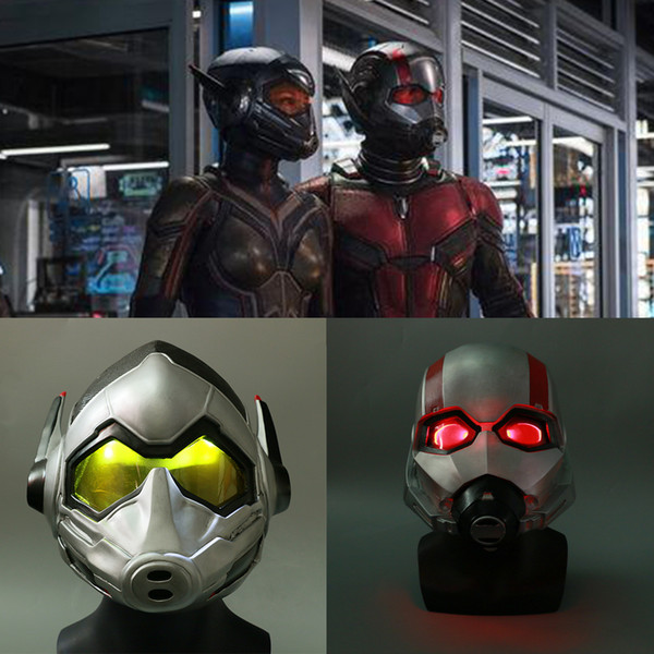 2018 Ant-Man and the Wasp Helmet Ant Man LED Mask The Wasp Helmet Halloween Masks New