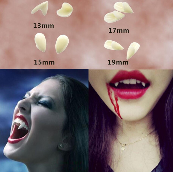 PVC Halloween Decorations Cosplay Teeth Scary Horror Demon Zombies Vampire Fangs Props Mardi Gras Funny False tooth Birthday Party Supplies