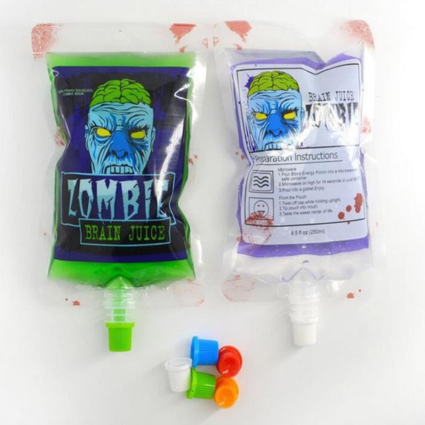 250ml Halloween cosplay Blood Bag Juice Energy Drink Halloween event Party supplies Pouch Props Vampires Reusable Package WITHOUT liquid 5lo
