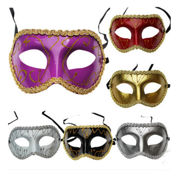 Promotion Selling Party Mask Fashion Hallowmas Venetian eye mask With Gold Glitter Mask Venetian Unisex Sparkle Masquerade Venetian Masks
