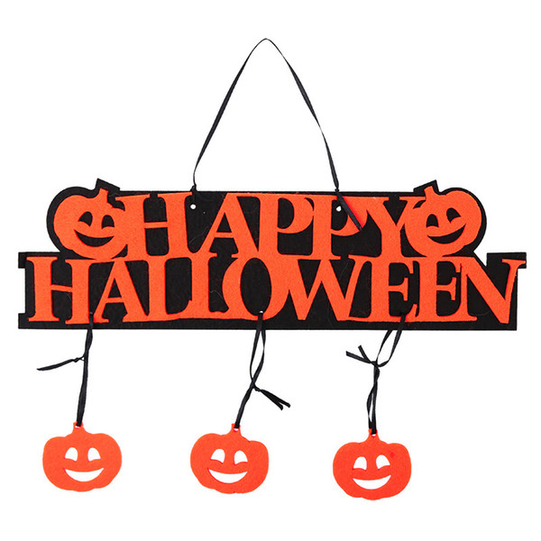 Hot Selling Halloween Decoration HAPPY HALLOWEEN Hanging Hangtag Window Decoration Halloween Pumpkin Hanging Strips 100pcs Free DHL