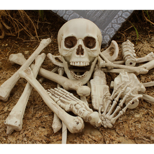 Halloween Props Skulls 27 pcs Bag of Bones Skeleton Human Halloween Prop Plastic