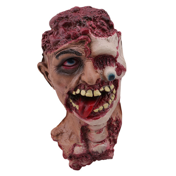 Rubber Horror Scary Human Head Scary Props Zombie Head Halloween Decoration And Photo Props 762883