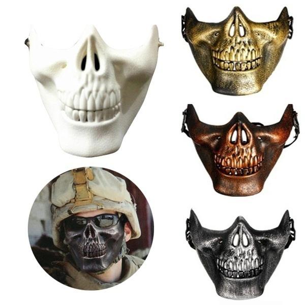 Masquerade Halloween Masquerade Party Airsoft Skull Mask Novelty Motorcycle Half Face Masks YUP t159
