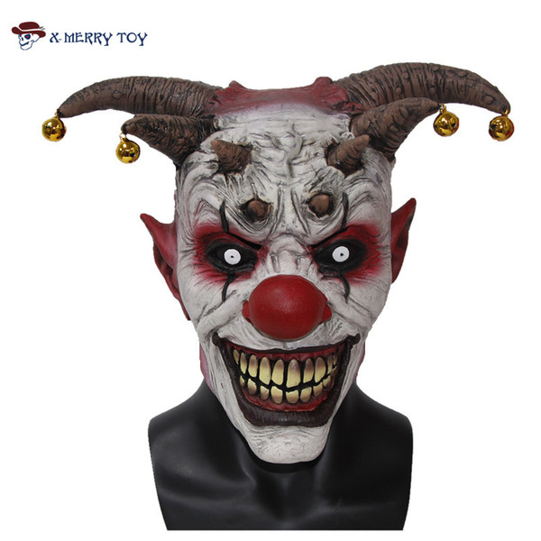 X -Merry Toy Jingle Jangle The Clown Horror Latex Halloween Scary Head Mask Free Shipping X12048