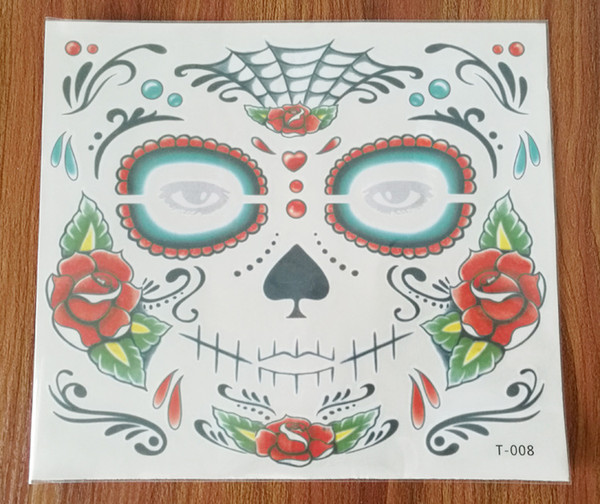 waterproof Halloween tattoo Facial waterproof faced tattoo Halloween and masquerade ball must, sticker faced tattoo