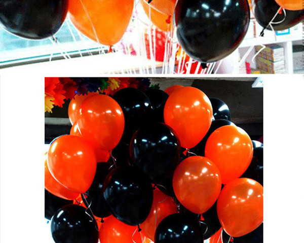 Halloween ghost balloons 2.2 grams of latex balloon happy Halloween Halloween atmosphere black orange balloon wholesale