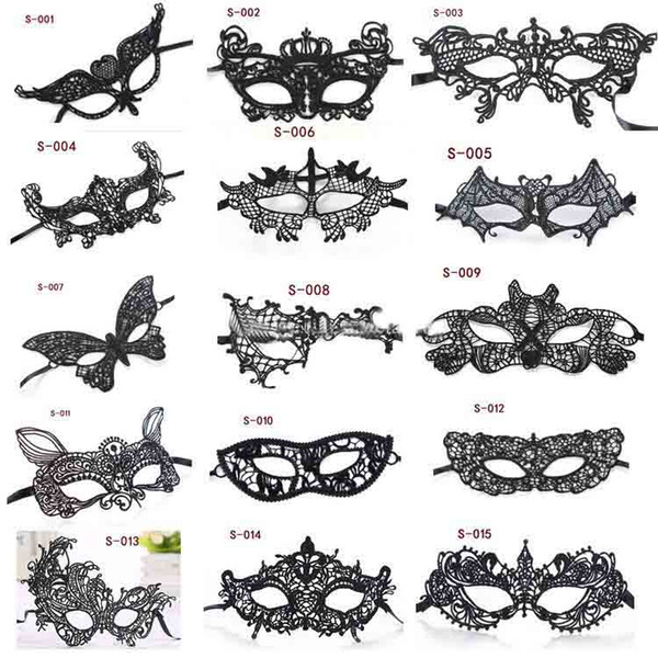 Sexy Halloween Masquerade Masks Black Lace Masks Venetian Half Face Mask for Christmas Cosplay Party Night Club/Ball Eye Masks