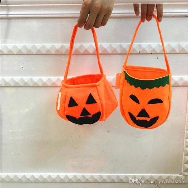 New Children Baby Kids Halloween Pumpkin Bag Kids Handbag Bucket Child Funny Candy Gift Bag Holiday Supplies