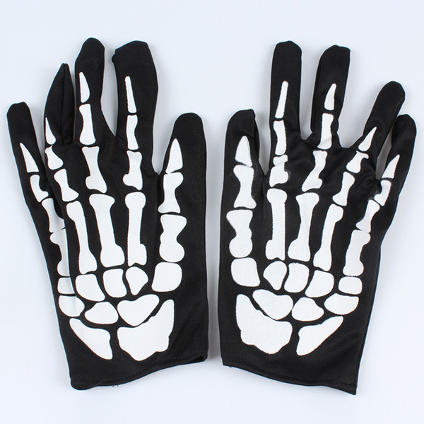 2018 hot sale Limited Halloween Skeletons Gloves Performances Props Parties Ghosts Bones Clothgloves