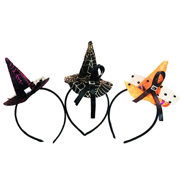 2017 Halloween Party Dress Up Props Witch Hat Role Play Ornaments Halloween Carnival Toys Witch Headdress Hairband