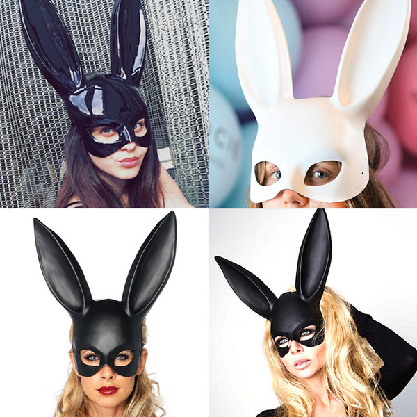 Rabbit mask fashion easter masquerade mask bunny rabbit face mask height long 38cm for birthday party easter halloween costume