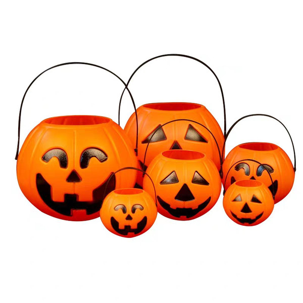 gifts Set up props for Halloween decorations Halloween jack-o '-lantern handle with lid pumpkin barrel children's Halloween glow lantern